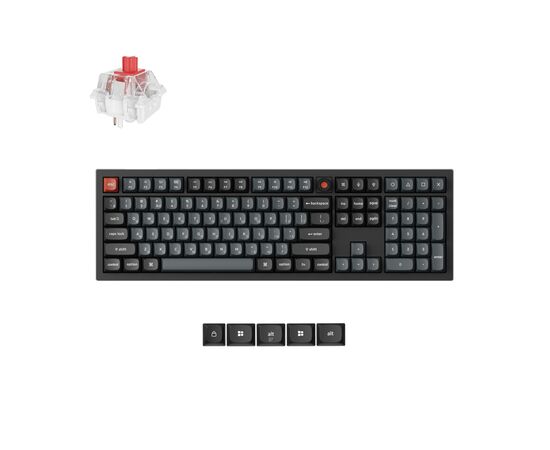 Клавиатура Keychron V6 8K Keychron Super Red Switch RGB USB UA Black (V6W-D1-UA), изображение 7