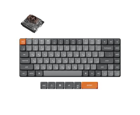 Клавиатура Keychron K3 Max Gateron Brown Switch RGB UA Black (K3M-H3-UA), изображение 7