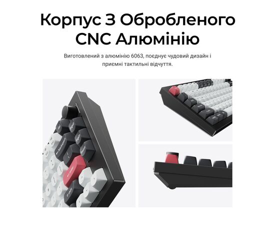 Клавиатура Keychron Q1 HE Magnetic Switch RGB UA Black (Q1H-M1-UA), изображение 9