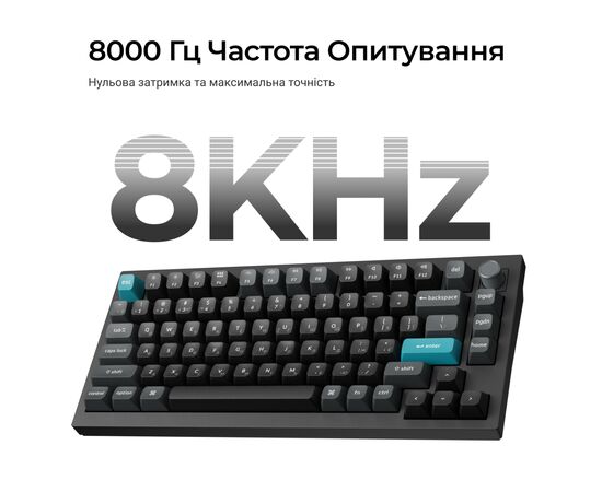 Клавиатура Keychron Q1 Ultra Keychron Red Switch RGB UA Black (Q1U-M1-UA), изображение 10