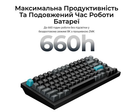 Клавиатура Keychron Q1 Ultra Keychron Red Switch RGB UA Black (Q1U-M1-UA), изображение 11