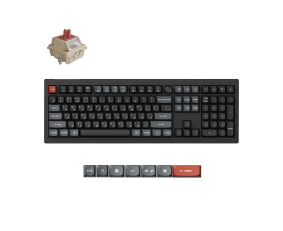 Клавиатура Keychron V6 Ultra Keychron Red Switch RGB UA Black (V6U-D1-UA), изображение 7