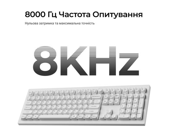 Клавиатура Keychron V6 Ultra Keychron Red Switch RGB UA White (V6U-F1-UA), изображение 10