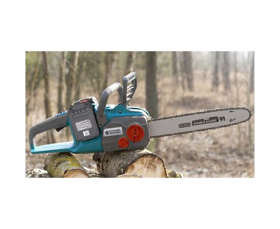 Цепная пила Konner&Sohnen KS CS40V-14 40В(20V+20V) 2x4Ah, 35см (KSCS40V-14SET), изображение 2