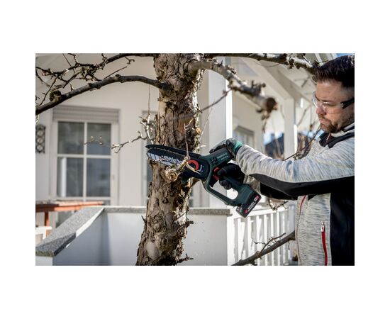 Цепная пила Metabo MS 18 LTX 15 18V, 2Ah, шина 15см. кейс (600856500), изображение 7