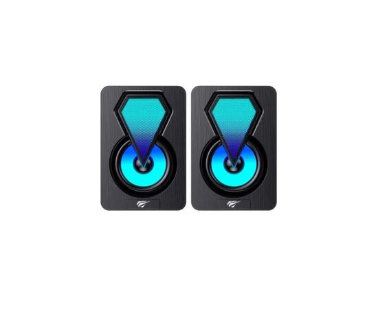 Акустическая система Havit HV-SK210 mini PRO RGB USB Black (6939119040260), изображение 2