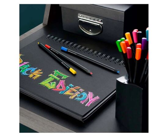 Карандаши цветные Faber-Castell Black Edition colour pencils 100 кольорів тригранні чорне дерево (32354), изображение 4