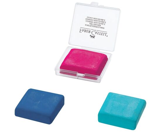 Ластик Faber-Castell «Клячка» TREND в пластиковой коробке, цвета ассорти (29896)