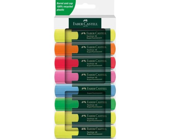 Набор маркеров Faber-Castell текстовыделителей Textliner 48 Superfluorescent, 8 штук (5+3 желтых) (32792)