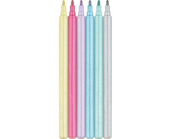 Фломастеры Faber-Castell Единорог 18 цветов + 6 пастельных металликов + наклейки в картонной коробке (32633), изображение 3