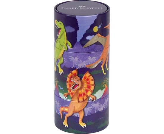 Фломастеры Faber-Castell Connector Динозавры в подарочной металлической коробке 20 цветов (32543), изображение 3