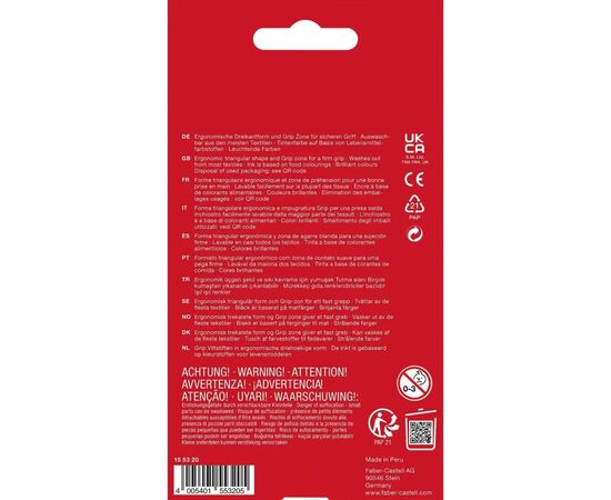 Фломастеры Faber-Castell трехгранные Grip felt-tip pen, 20 цветов (17766), изображение 2