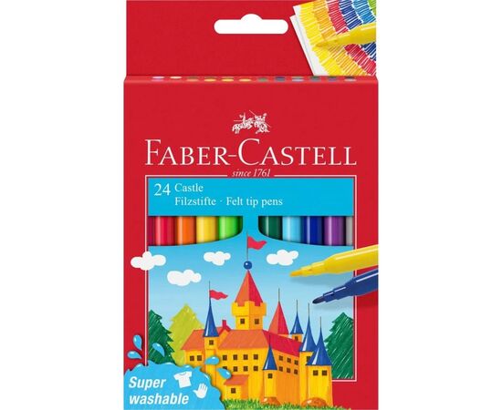 Фломастеры Faber-Castell Замок Felt tip pen Castle в картонной коробке 24 цвета (31632)
