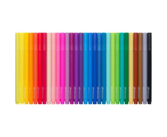 Фломастеры Faber-Castell трехгранные Grip felt-tip pen, 30 цветов (29902), изображение 3