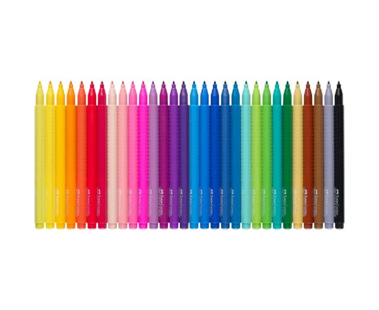 Фломастеры Faber-Castell трехгранные Grip felt-tip pen, 30 цветов (29902), изображение 4