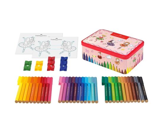 Фломастеры Faber-Castell Балерина в металлической коробке Connector Скрепляй вместе 33 цвета (26537), изображение 2