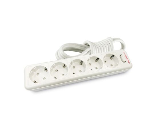 Сетевой фильтр питания EUROELECTRIC Х5 10А 3м White (EE-105-3M), изображение 2