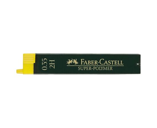Грифель для механического карандаша Faber-Castell Super-Polymer 2Н (диаметр 0,35 мм), 12 штук в пенале (27658)