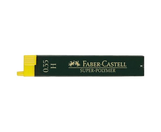 Грифель для механического карандаша Faber-Castell Super-Polymer Н (диаметр 0,35 мм), 12 штук в пенале (27657)