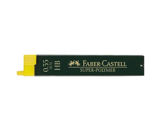 Грифель для механического карандаша Faber-Castell Super-Polymer НВ (диаметр 0,35 мм), 12 штук в пенале (16527)