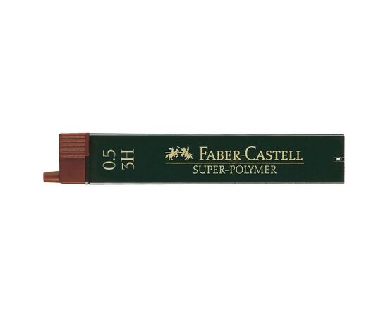 Грифель для механического карандаша Faber-Castell Super-Polymer 3Н (диаметр 0,5 мм), 12 штук в пенале (27659)