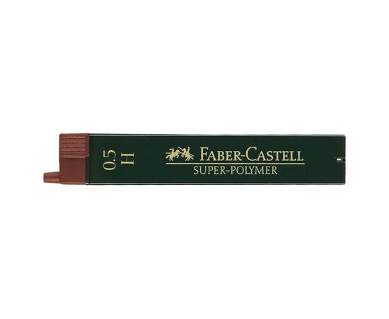 Грифель для механического карандаша Faber-Castell Super-Polymer Н (диаметр 0,5 мм), 12 штук в пенале (16805)