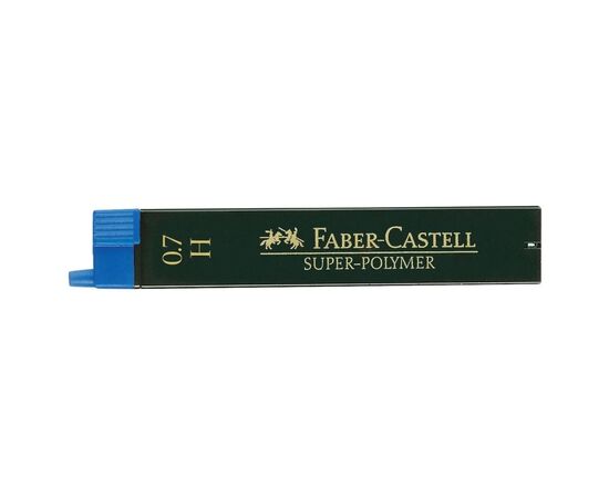 Грифель для механического карандаша Faber-Castell Super-Polymer Н (диаметр 0,7 мм), 12 штук в пенале (27660)