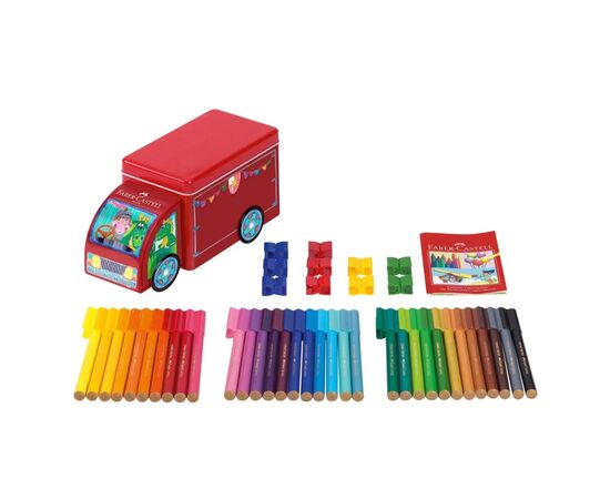 Фломастеры Faber-Castell Машинка в подарочной металлической коробке Connector 33 цвета (25592), изображение 2