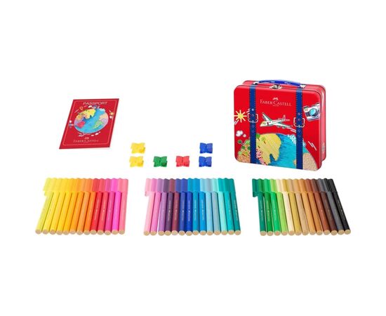 Фломастери Faber-Castell в металевій валізці Connector Скрепляй разом 40 кольорів (31347), зображення 8