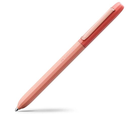 Ручка шариковая Faber-Castell поворотная серии AVORI Inner Fire, цвет корпуса розовый, синий М (0,7 мм) (33065)