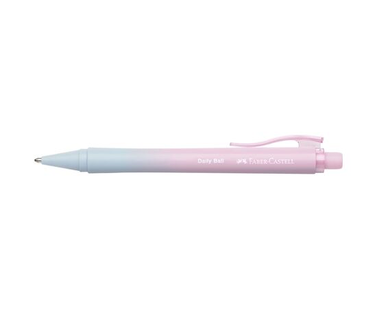 Ручка шариковая Faber-Castell Daily Ball XB Bluching Sky, корпус розовато-голубой, стержень синий (1,0 мм) (33093), изображение 2