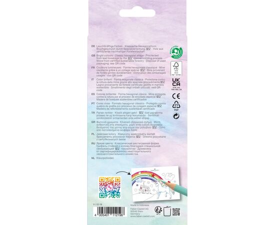 Карандаши цветные Faber-Castell PASTEL UNICORN 10+3 кольори (111219) (32515), изображение 2