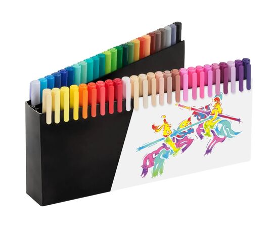 Фломастеры Faber-Castell кисточки Black Edition, 50 цветов (33038), изображение 2