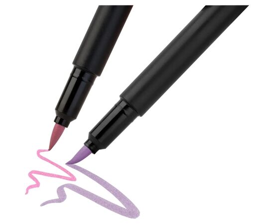 Фломастеры Faber-Castell кисточки Black Edition Pastel пастельных цветов, 6 цветов (32357), изображение 4
