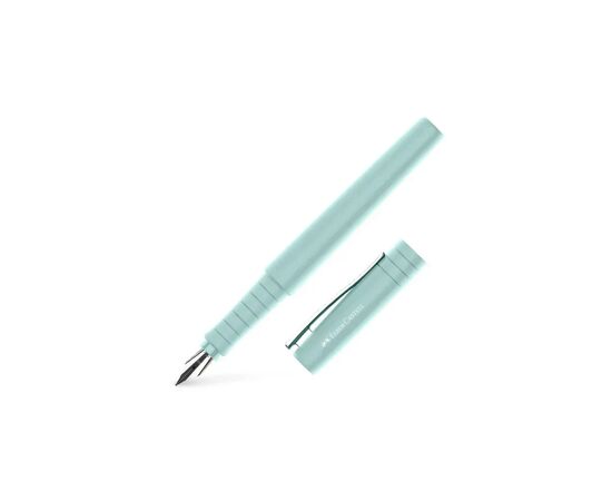 Ручка шариковая Faber-Castell набор ручек POLY Ball Set в металлическом пенале (перо + шарик. ручка), цвет корпуса бирюзовый (32959), изображение 3