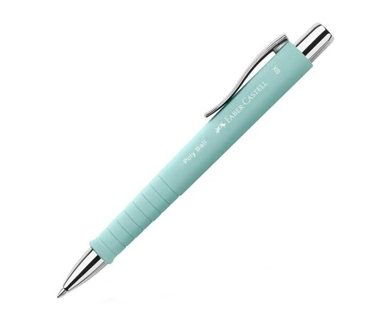 Ручка шариковая Faber-Castell набор ручек POLY Ball Set в металлическом пенале (перо + шарик. ручка), цвет корпуса бирюзовый (32959), изображение 4