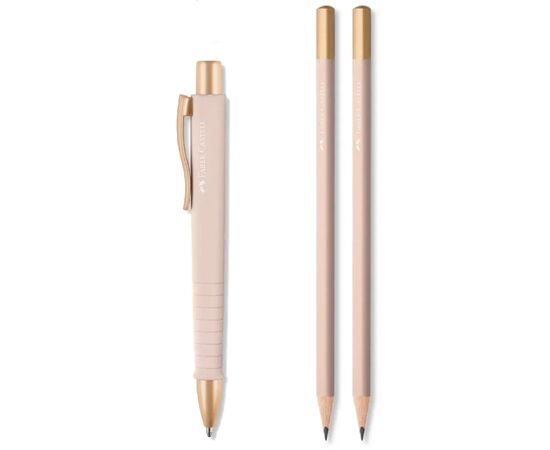 Ручка шариковая Faber-Castell набор шариковая ручка + 2 карандаша Writing Set POLY BALL Urban цвет розовый (32575), изображение 2