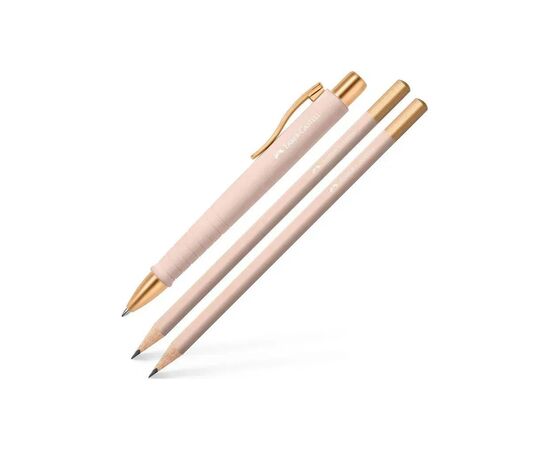 Ручка шариковая Faber-Castell набор шариковая ручка + 2 карандаша Writing Set POLY BALL Urban цвет розовый (32575), изображение 4