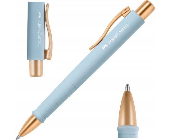Ручка шариковая Faber-Castell набор шариковая ручка + 2 карандаша Writing Set POLY BALL Urban, цвет голубой (32574), изображение 6