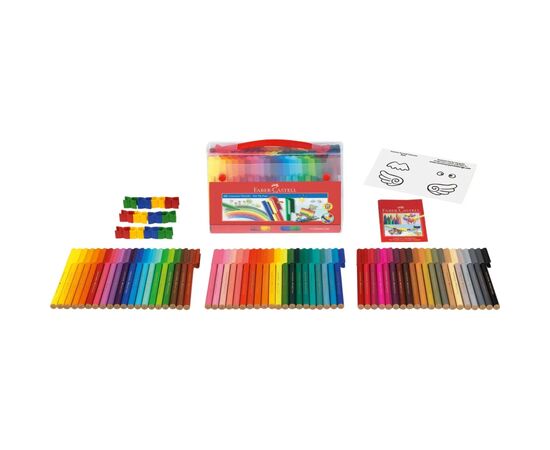 Фломастеры Faber-Castell в пластиковом чемоданчике Connector, 60 цветов (25594), изображение 2