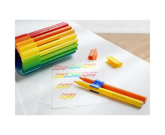 Фломастеры Faber-Castell в пластиковом чемоданчике Connector, 60 цветов (25594), изображение 7