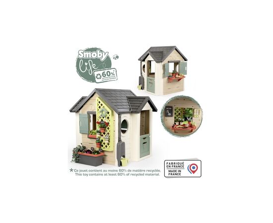 Игровой домик Smoby Life Садовий з кашпо та годівничкою (7600810408), изображение 3