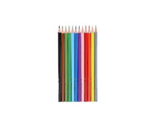 Карандаши цветные Faber-Castell тригранні, 12 кольорів + стругачка (120523) (21614), изображение 2
