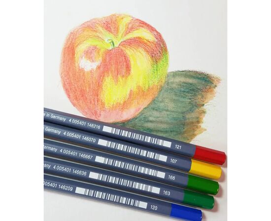 Карандаши цветные Faber-Castell GoldFaber акварельні, металевий пенал 12 кольорів (114612) (27637), изображение 5