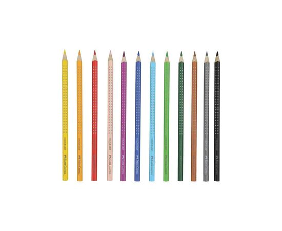 Карандаши цветные Faber-Castell Grip акварельні , тригранні,12 кольорів (112412) (14755), изображение 3