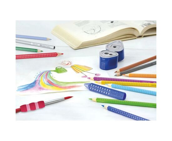 Карандаши цветные Faber-Castell Grip акварельні , тригранні,12 кольорів (112412) (14755), изображение 5