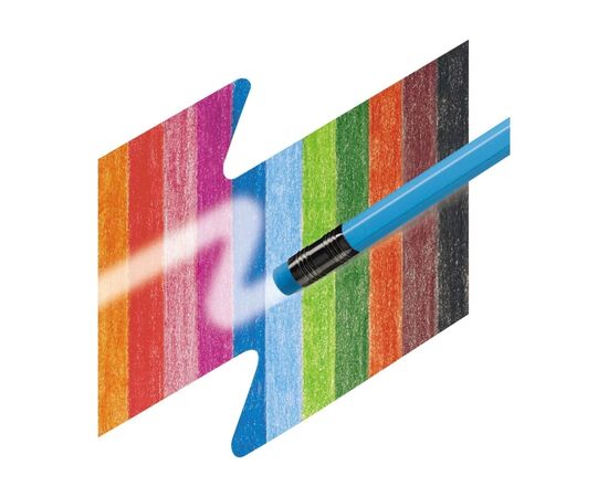 Карандаши цветные Faber-Castell з гумкою, шестигранні,12 кольорів (116612) (16796), изображение 4