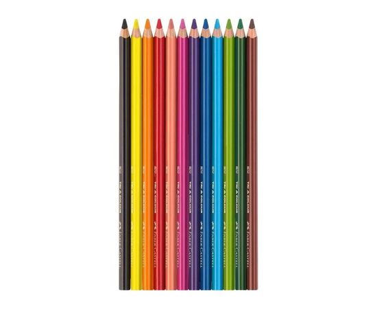 Карандаши цветные Faber-Castell Colour pencils Ergonomics, трифільні, 4 мм, 12 кольорів (116512) (32850), изображение 3
