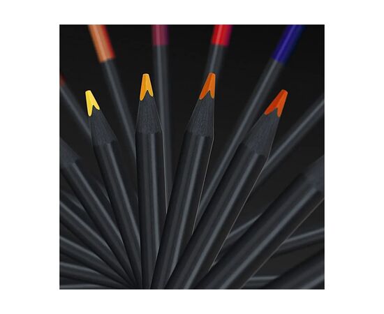 Карандаши цветные Faber-Castell Black Edition colour pencil, тригранні, чорне дерево, 12 кольорів (116412) (31214), изображение 4