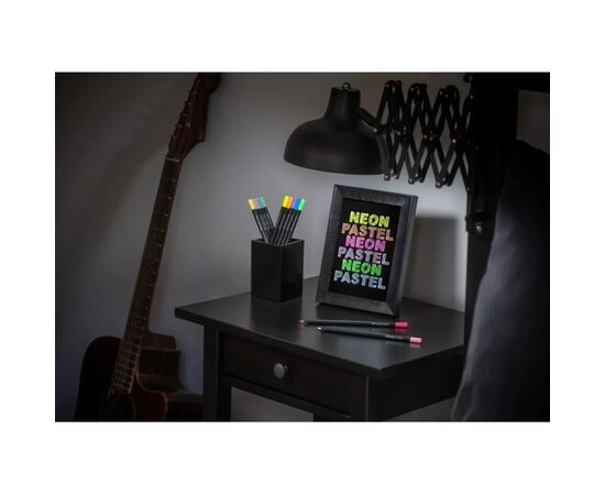 Карандаши цветные Faber-Castell Black Edition colour pencils Neon + Pastel, тригранні. чорне дерево, 12 кольорів (116410) (32083), изображение 6